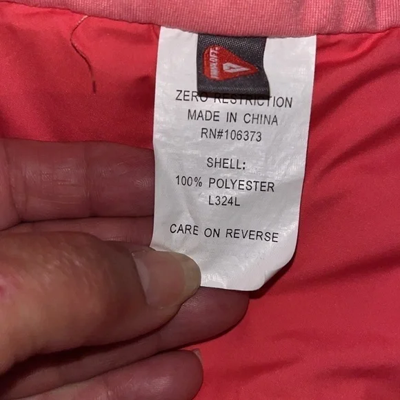 Zero Restriction Tess Vest Womens Primaloft Dual Direction Zipper Pink Sz M - Picture 11 of 11